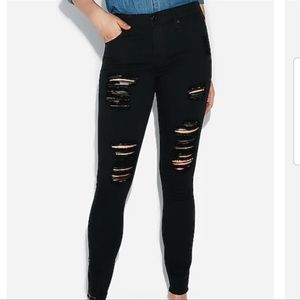 Express Mid-Rise Black Legging Jeans
